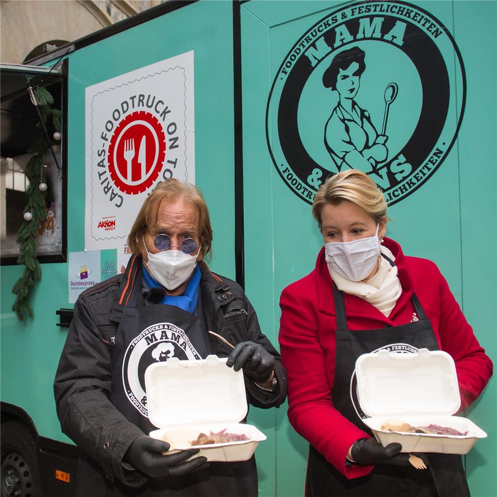 Frank Zander und Franziska Giffey im Portrait 