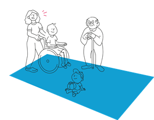 Grafik zum Thema Pflege