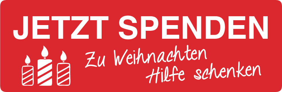 Spenden-Banner mit Kerzen