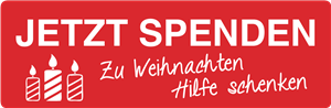 Spenden-Banner mit Kerzen