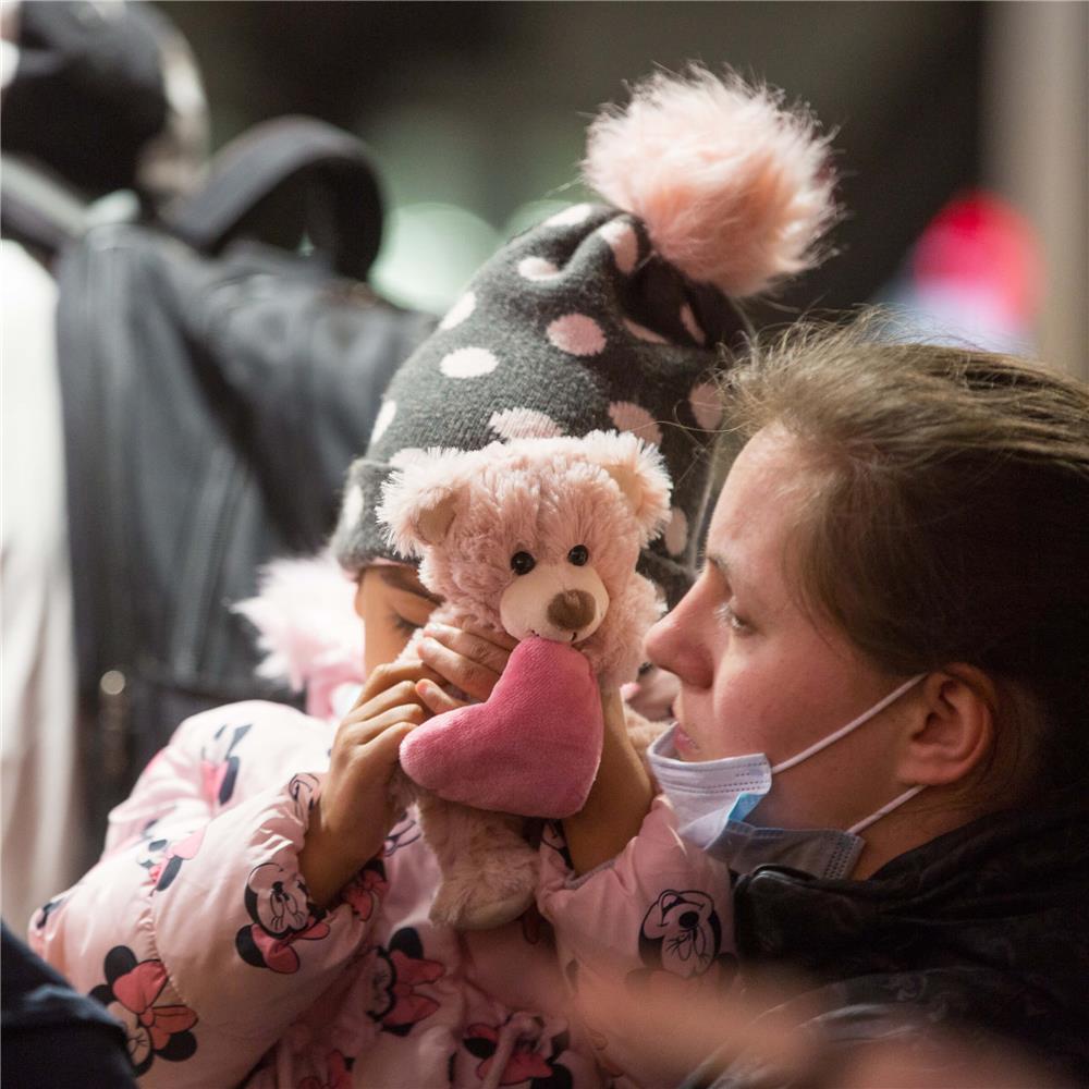 Geflüchtete am Haupbahnhof