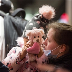 Geflüchtete am Haupbahnhof