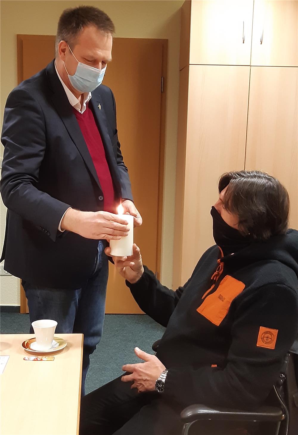 Segnung Andreas Lay durch Andreas Wirth